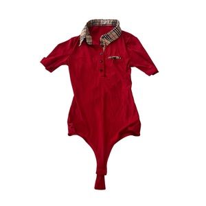 Women’s Small Burberry designed collared bodysuit